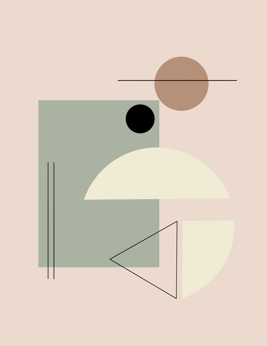 PRINT-6”x8,5” illustration-Geometrical scene A