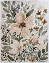 Fleurs & Baies sauvages-aquarelle originale