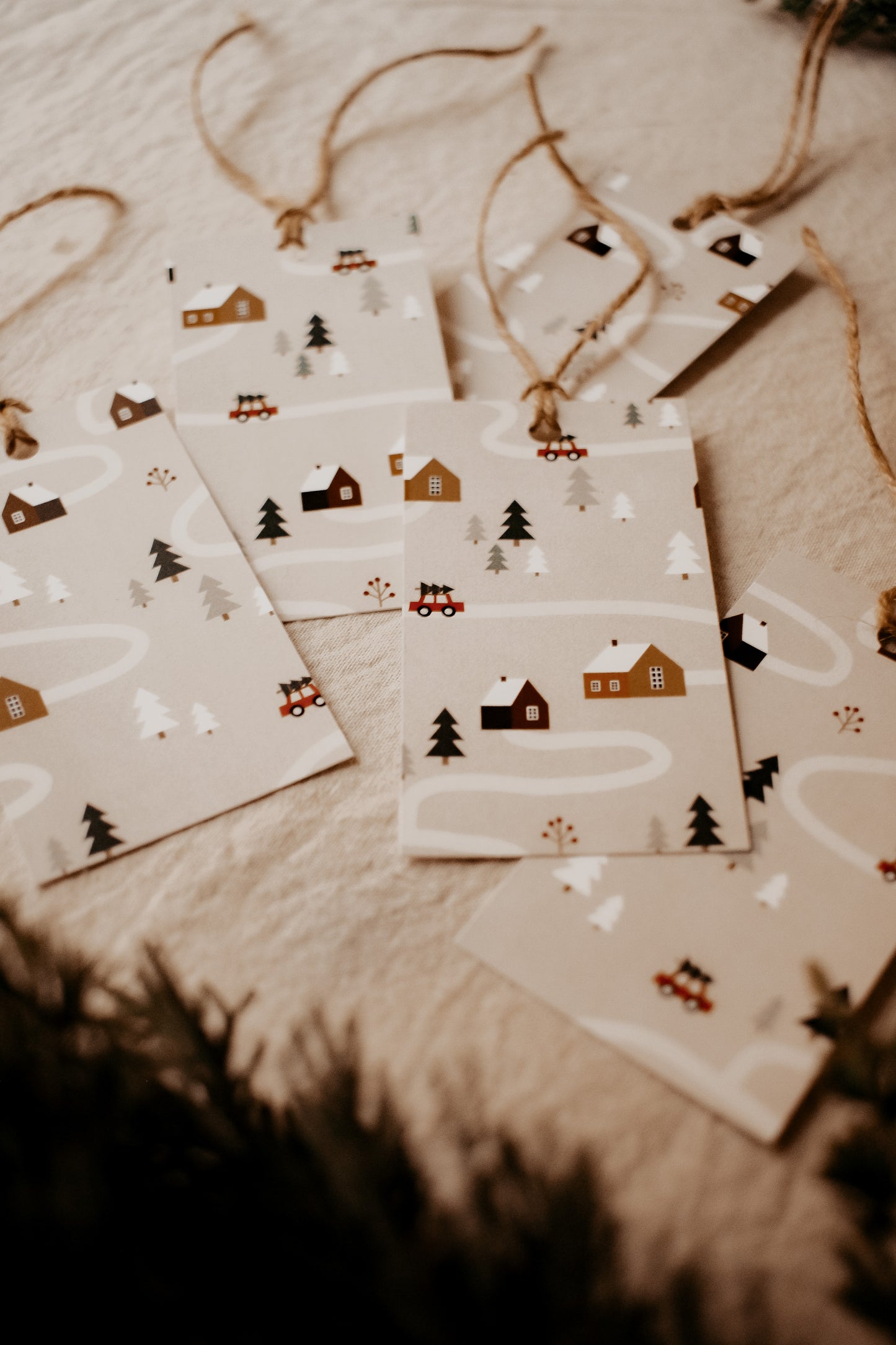 Gift Tags - Pack of 5 - Holiday Village by Natasha Prévost