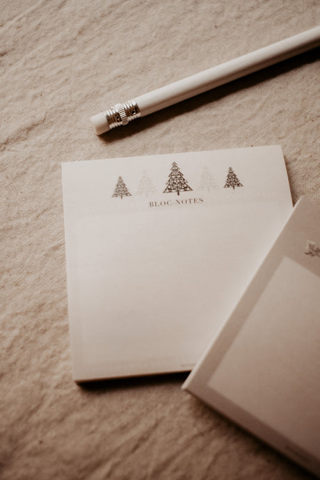 Bloc-notes -Pages adhésives-Sapins
