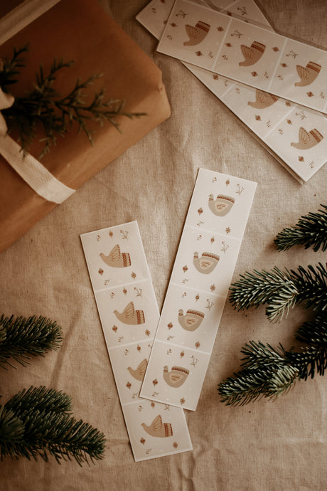 Gift wrapping stickers-Ensemble festif