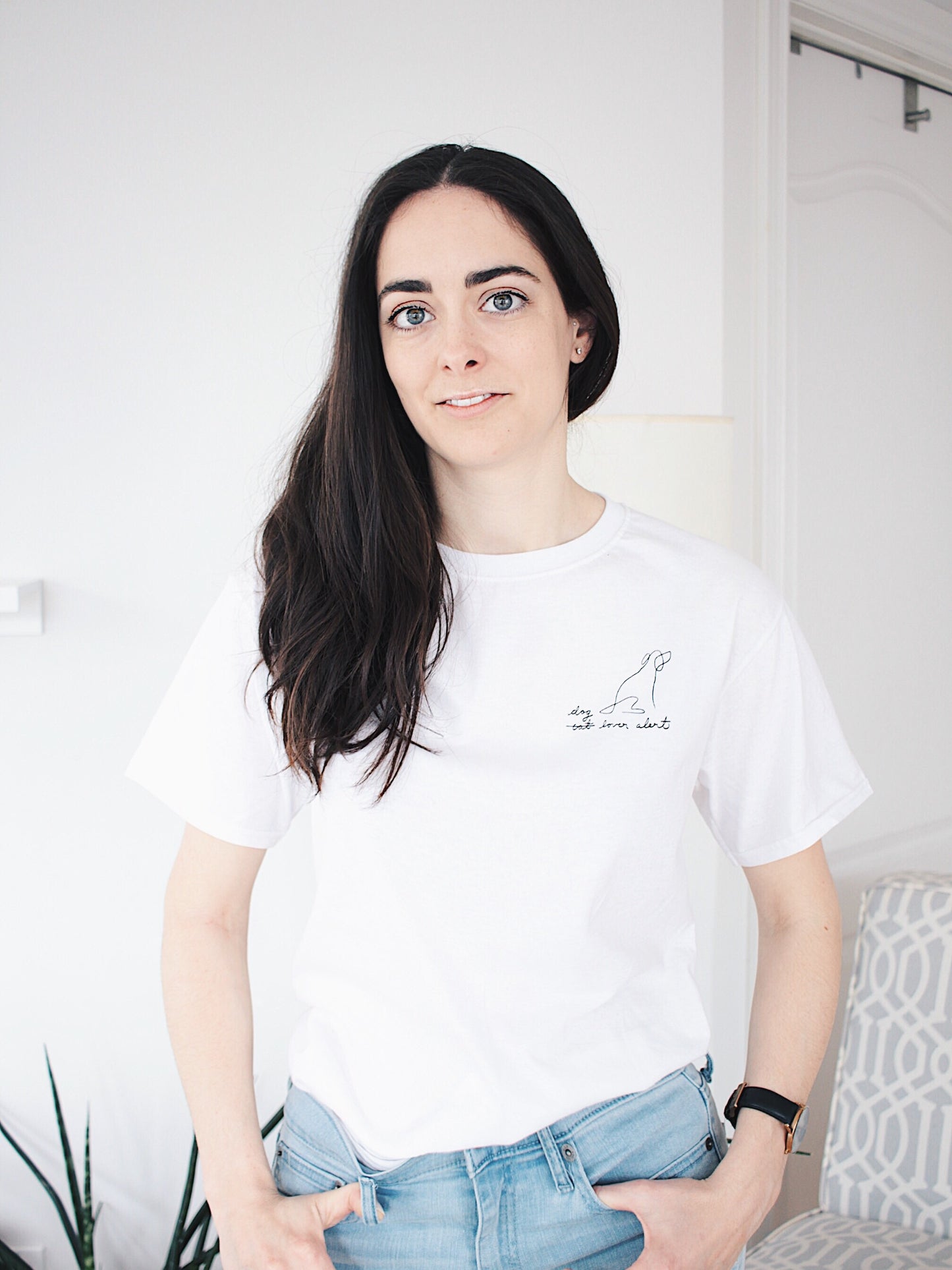 T-Shirt-Oneline-Dog Lover Alert