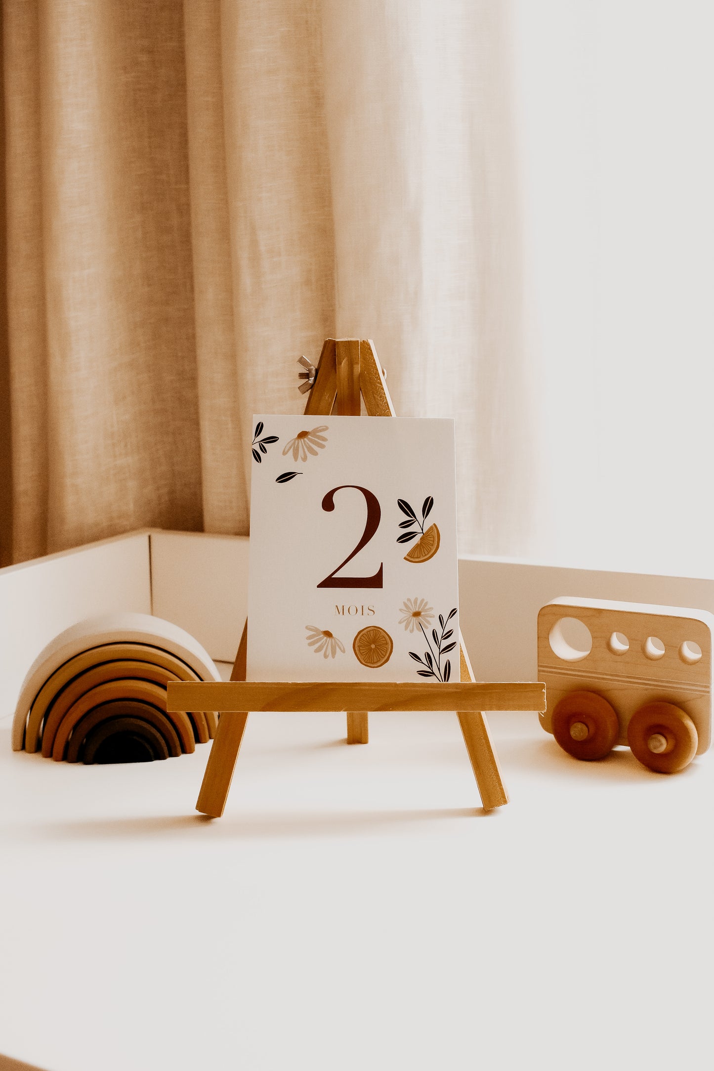 Baby's 12 Months Cards Set - 16 Cards - Unisex by Natasha Prévost