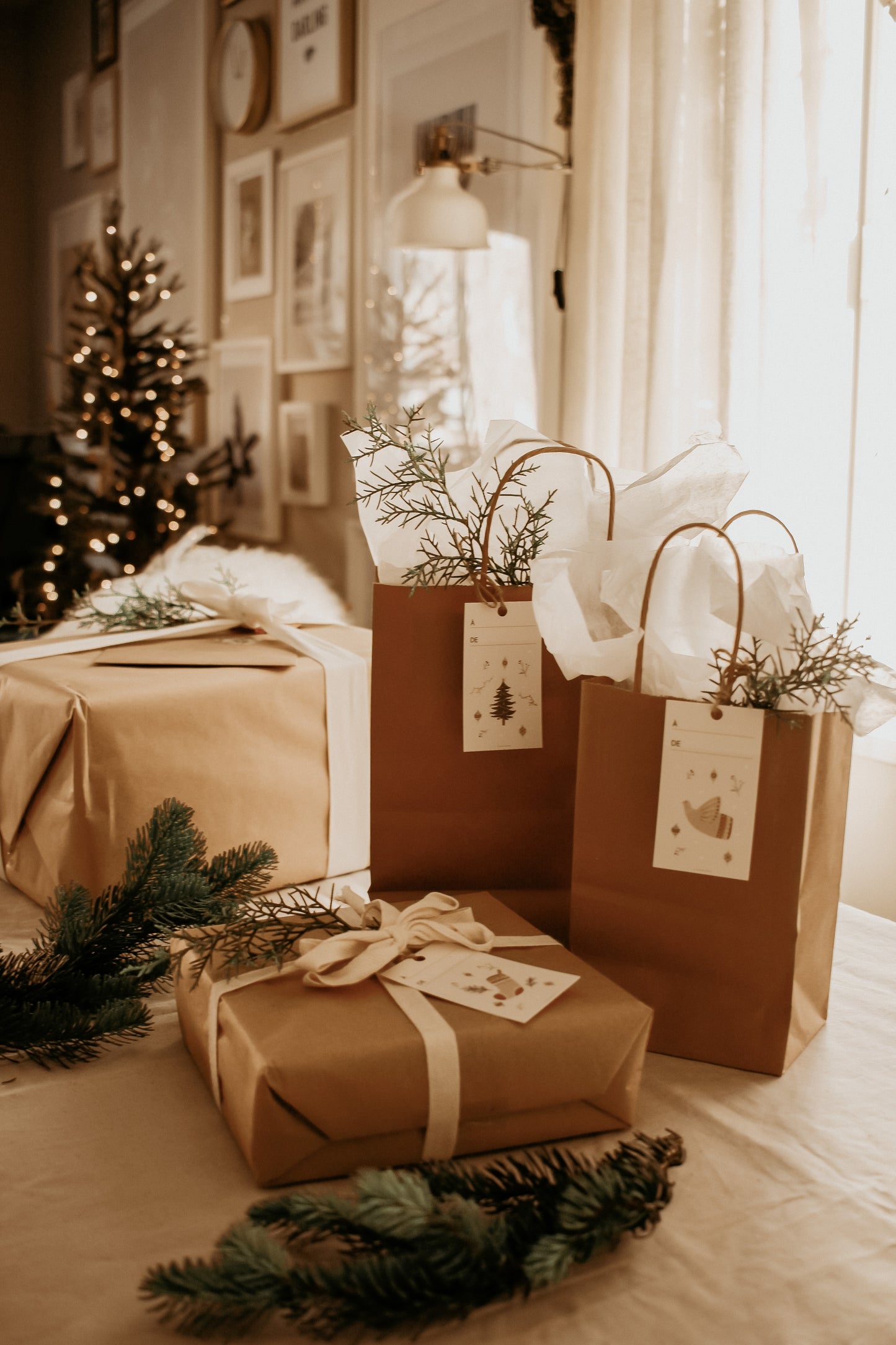 Gift Tags - Pack of 6 - Festive Set by Natasha Prévost