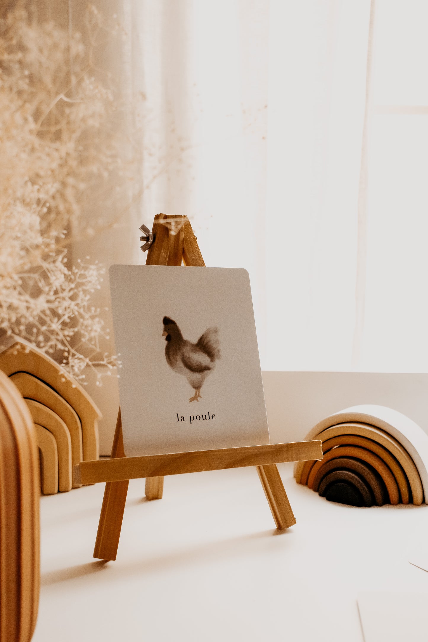 Game & Decor Cards Set - 30 Animals and Their Names by Natasha Prévost