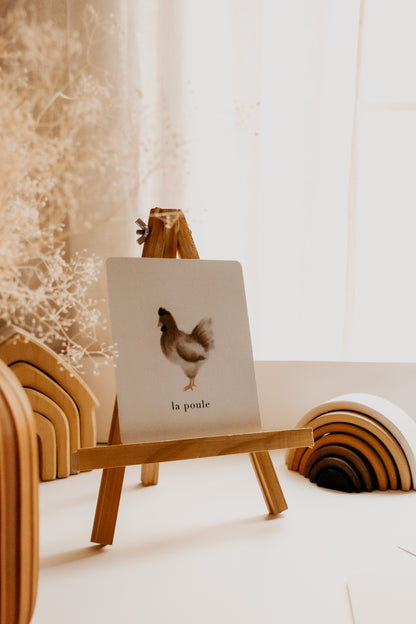 Game & Decor Cards Set - 30 Animals and Their Names by Natasha Prévost