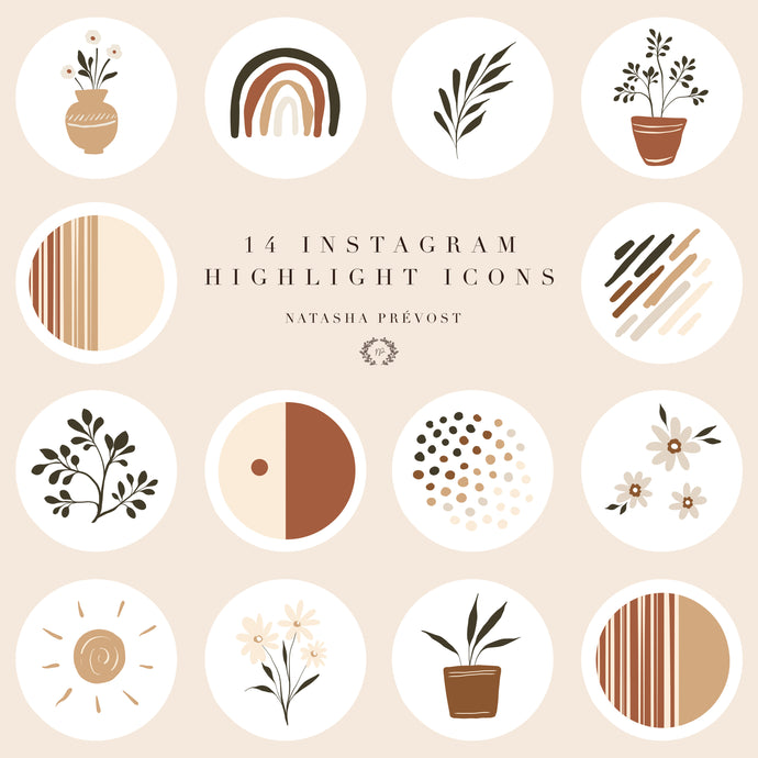Instagram Highlight Icons-14 illustrations-Cozy Mindset