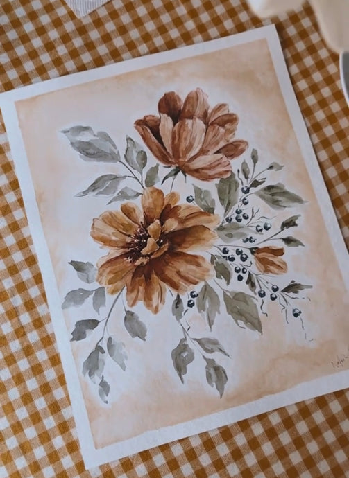 Bloom-aquarelle originale