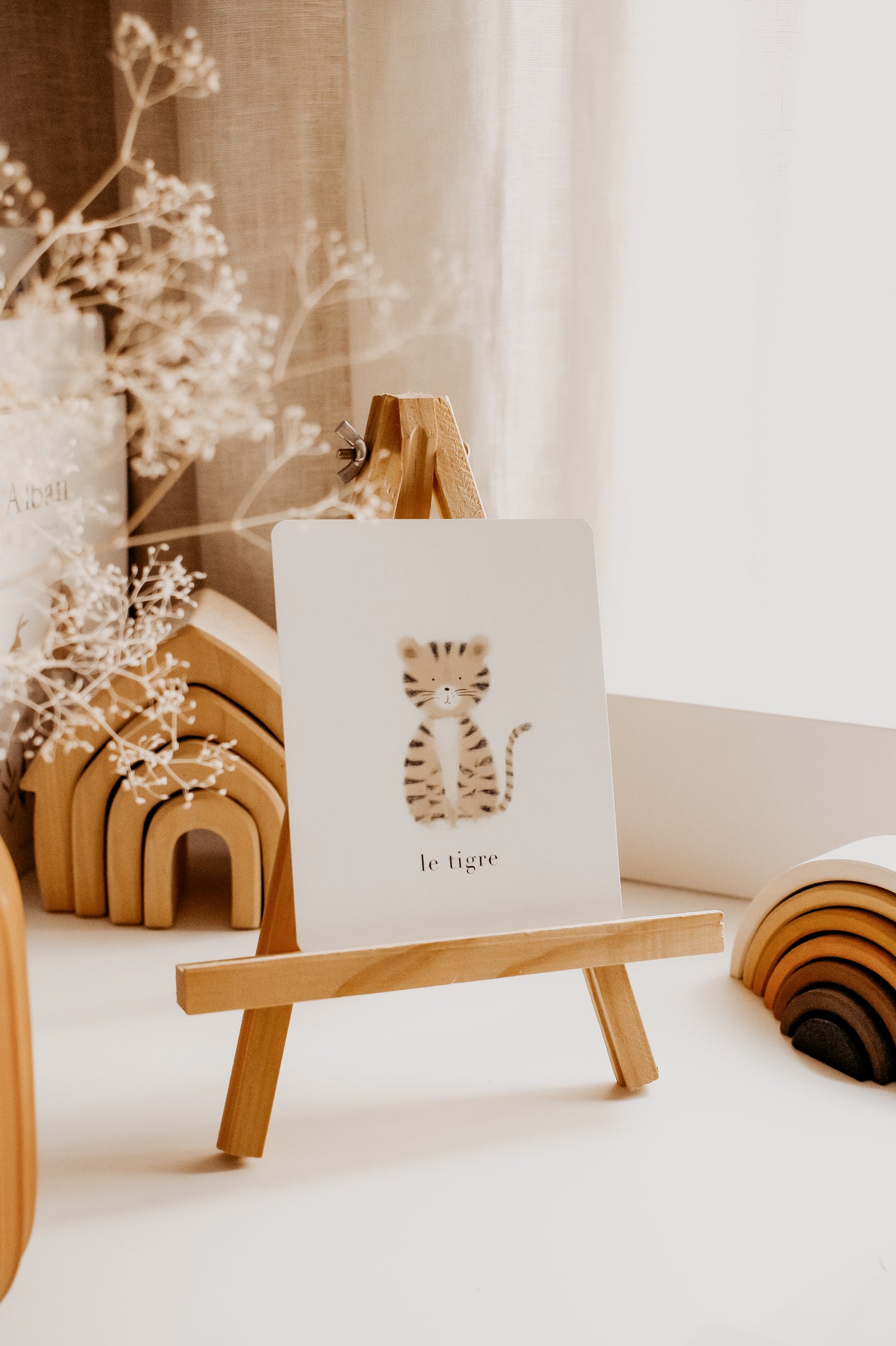 Game & Decor Cards Set - 30 Animals and Their Names by Natasha Prévost